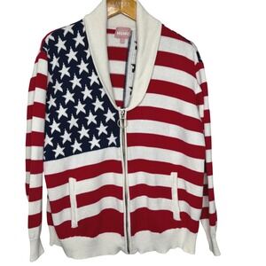 Show Me Your Mumu Zippy Cardigan America Knit Small
